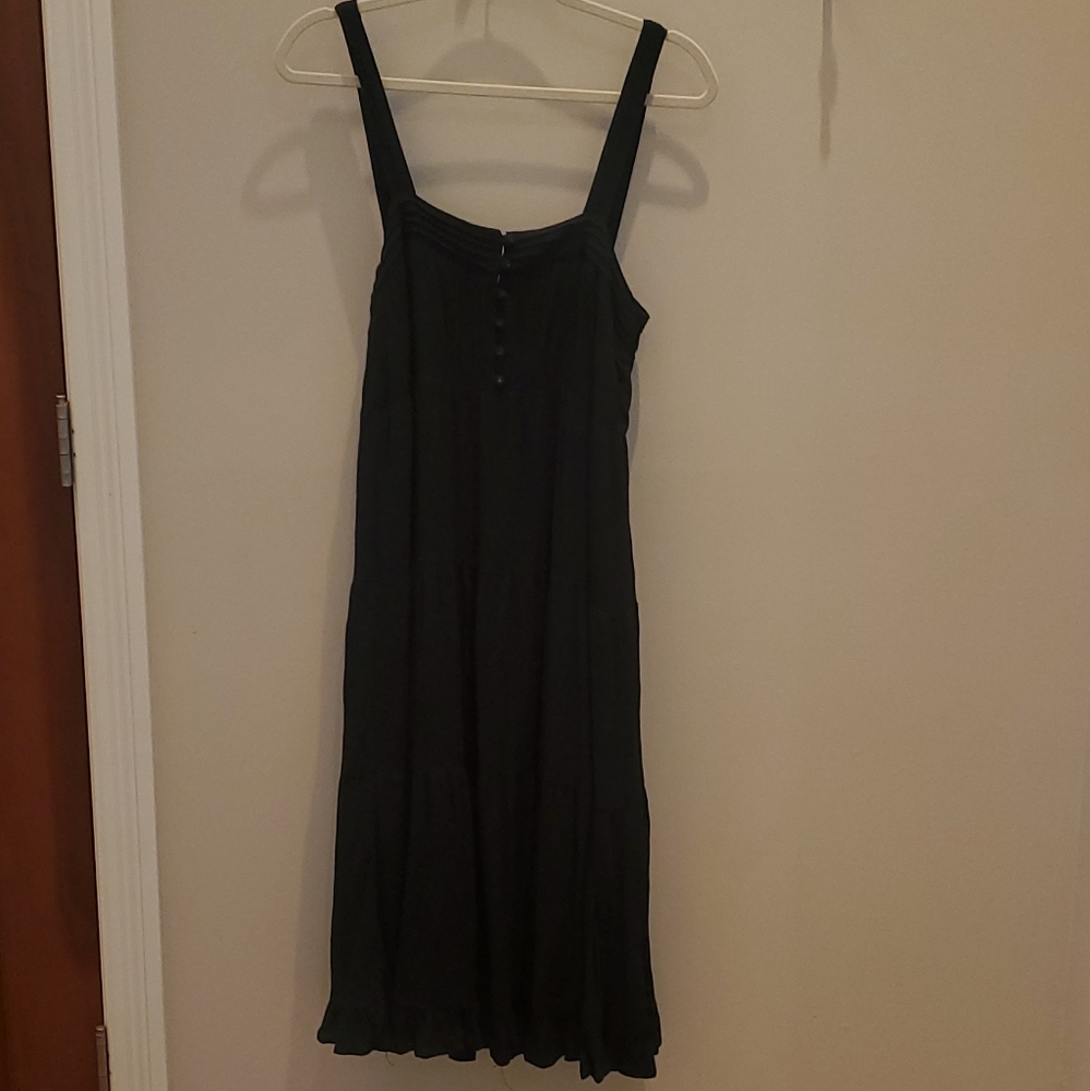 Olivaceous black midi dress - small